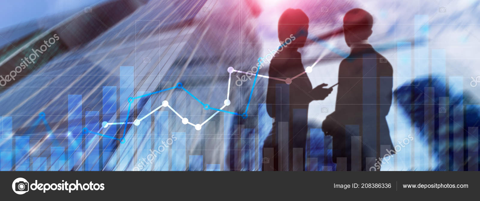 Financial growth graph. Sales increase, marketing strategy concept.